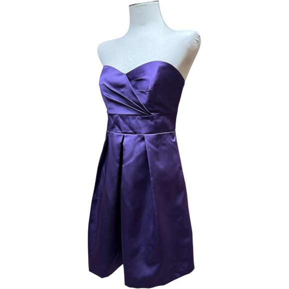 Bachelorettes Strapless Dress Purple 10 - Picture 2 of 4